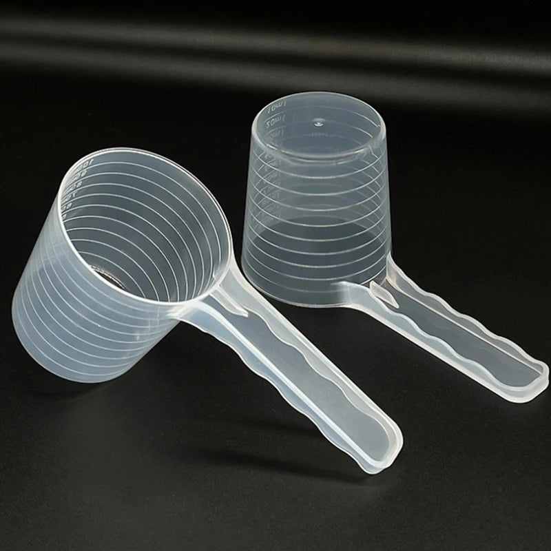 Transparent Pet Measuring Spoon With Scale Plastic Dog Cat Feeding Shovel Pet Tableware Supplies 50g 100ml