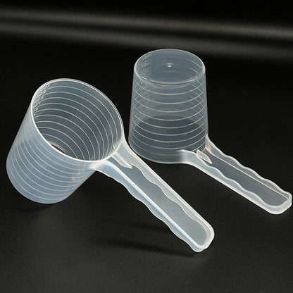 Transparent Pet Measuring Spoon With Scale Plastic Dog Cat Feeding Shovel Pet Tableware Supplies 50g 100ml