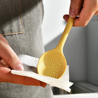 2/8Pcs Silicone Flatware Cutlery Set Sushi Sticks Coffee Tea Spoons Set Dinnerware Korean Chopsticks Dessert Spoon Tableware Set