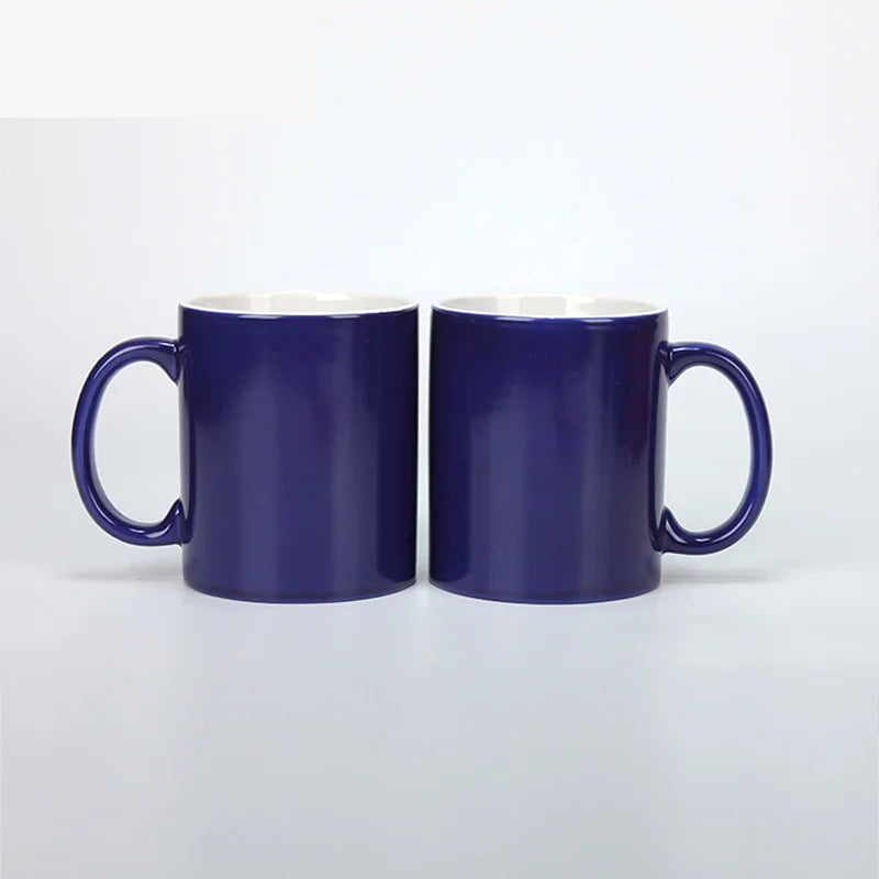 Thermal Sublimation Blank  Magic Color Change Sensitive Ceramic Mug Water Coffee Milk Cup For Diy Logo Printing Pictures