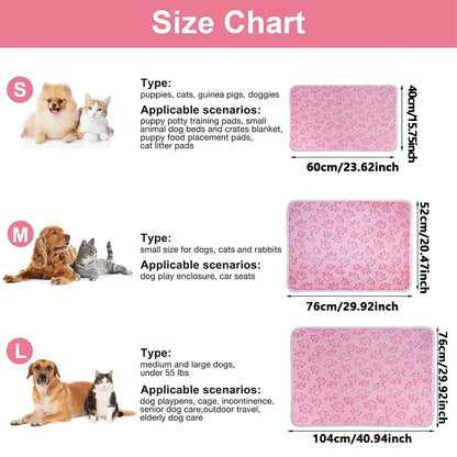 1pcs Ultra-Soft Paw Print Dog Blankets - Machine Washable, Cozy Pet Pillow Pads for Indoor & Outdoor Use - Ideal for Small to La