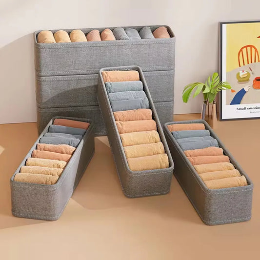 1/2/4pcs Drawer Wardrobe Storage Organizers Cabinet Drawer Clothes Storage Box for T-Shirts Jeans Underwear Pants Organizer Box