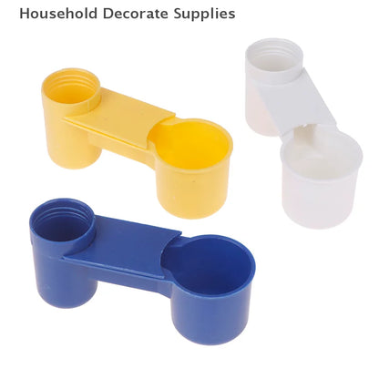 Plastic Pet Drinker Bowl Portable Water Bottle Feeding Cat Chicken Pigeon Parrot Hamster Double Nozzle Water Guide For Bird