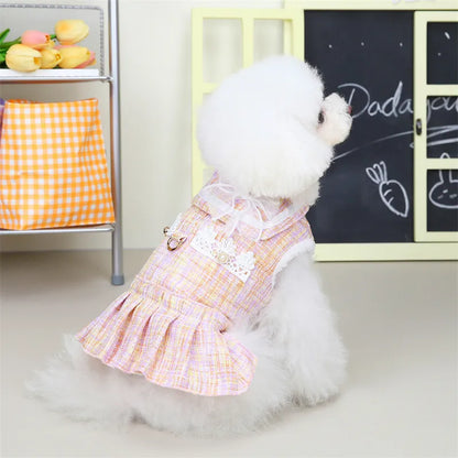 2021 Luxury Designer Dog Clothes Dress for Small Dogs Puppy Cotton Summer Dog Clothes for Girl Chihuahua French Bulldog Clothes