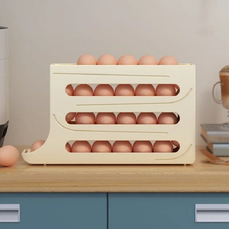 Refrigerator Egg Storage Box Kitchen Egg Box Storage Egg Box Large Capacity Dedicated Egg Carton Egg Rolling Egg Storage Box
