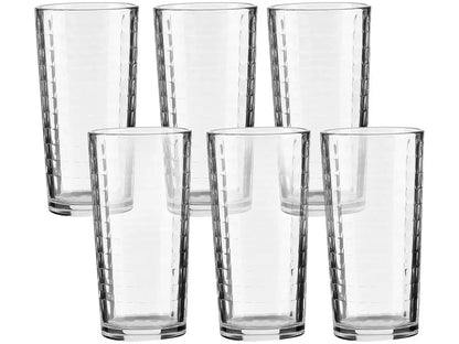 255ml 6 Pieces Haus Concept Waffle Set Glass Cups