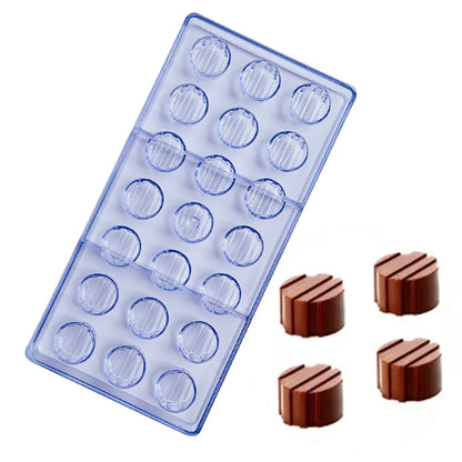 24 Styles Available Plastic Chocolate Mold Creative Rose Heart Diamond Cake Shape Kitchen Household Food Grade Candy Baking Mold