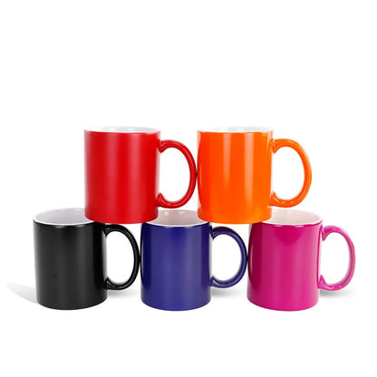 Thermal Sublimation Blank  Magic Color Change Sensitive Ceramic Mug Water Coffee Milk Cup For Diy Logo Printing Pictures