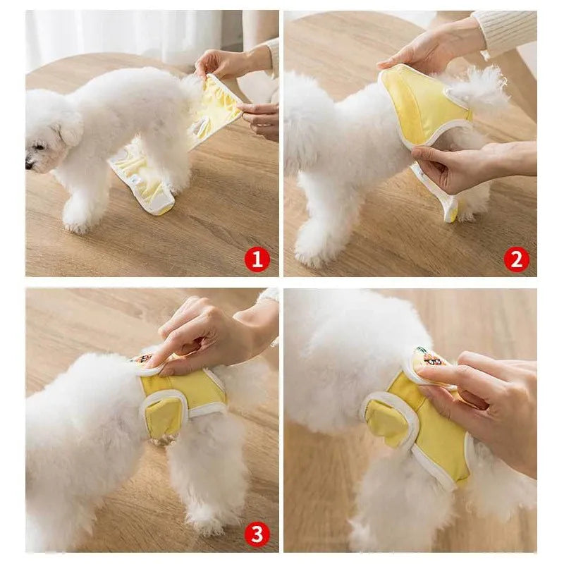Washable Dog Diapers Pet Physiological Pant Puppy Women's Shorts Underwear Female Dog Diaper Panties Pet Cat Dog Clothes 2025
