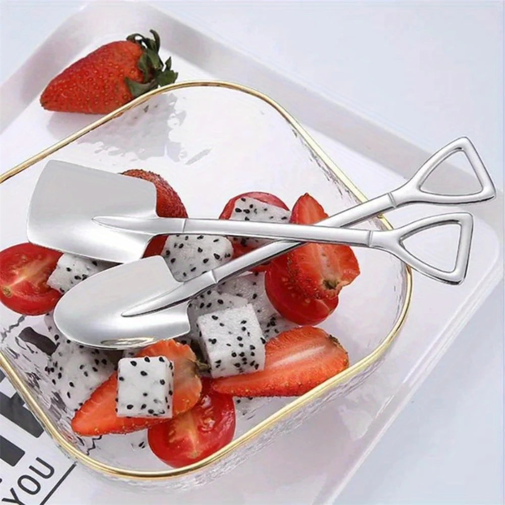 1PC Coffee Spoon Shovel Spoons Tea Spoons Creative Spoon For Ice Cream Stainless Steel Watermelon Scoop Tableware Cutlery Set