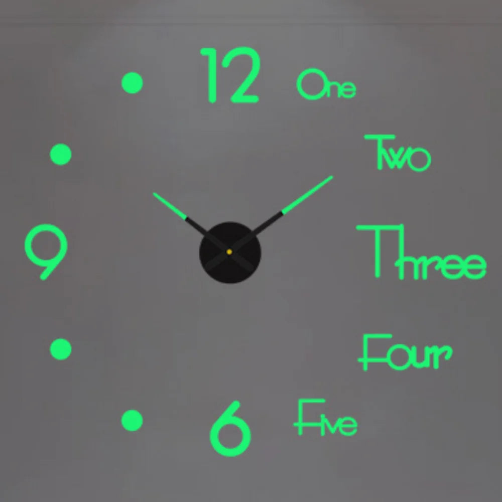 2025 Modern Design Large Wall Clock 3D DIY Quartz Clocks Fashion Watches Acrylic Mirror Stickers Living Room Home Decor Horloge