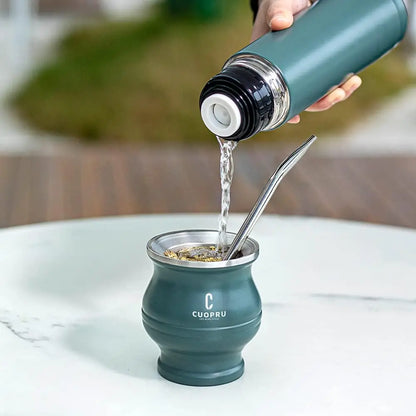 Yerba Mate Cup Bombilla Set - The 5 in 1 Yerba Mate set includes a Modern Mate Cup, Yerba Mate Shaper set, Bombilla Mate (set)