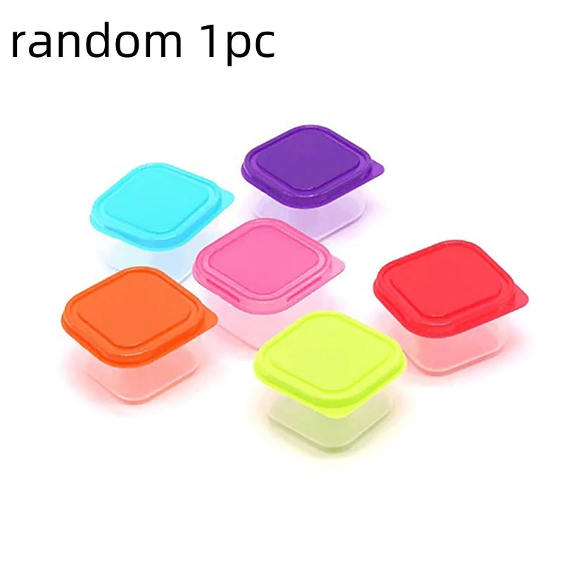 1PC Food Storage Container Small Plastic Moisture-proof Containers Mini Kitchen Storage Box With Leakproof Lid Home Supplies