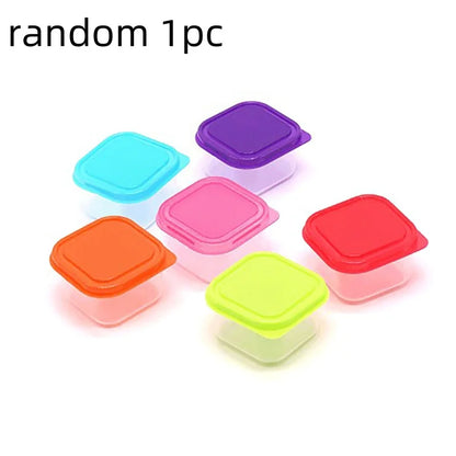 1PC Food Storage Container Small Plastic Moisture-proof Containers Mini Kitchen Storage Box With Leakproof Lid Home Supplies