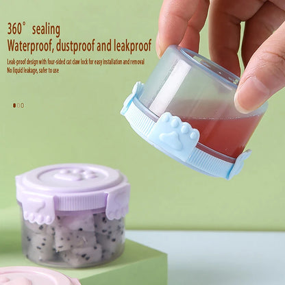 1PC Food Storage Container Small Plastic Moisture-proof Containers Mini Kitchen Storage Box With Leakproof Lid Home Supplies