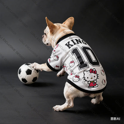 2025 Doggy Pet Clothing  Pet Accessories  Breathable Cool and Comfortable Kitty Cat Pattern T-Shirt Small Dog Breed Dog-King