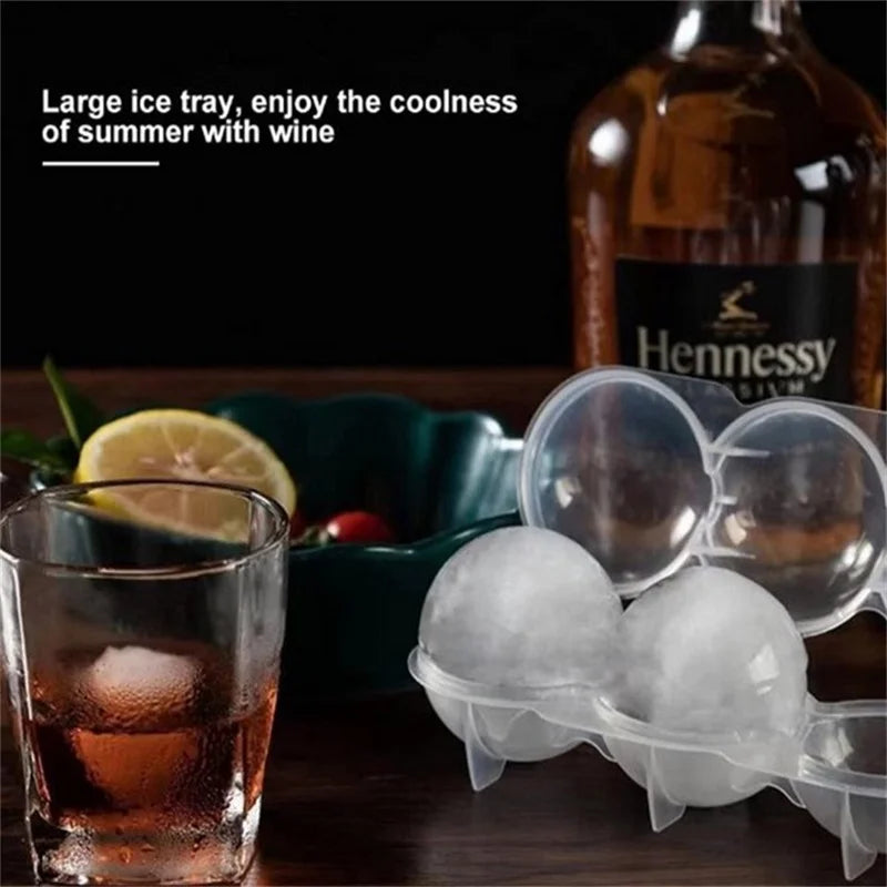 1PC Ball Freezer Maker Tray Whiskey DIY  4 Cavity Bar Sphere Ice Cube Mould Mold  Home Bathroom Kitchen Accessories Tools