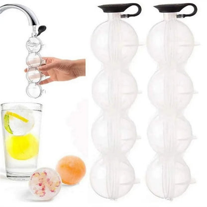 1PC Ball Freezer Maker Tray Whiskey DIY  4 Cavity Bar Sphere Ice Cube Mould Mold  Home Bathroom Kitchen Accessories Tools
